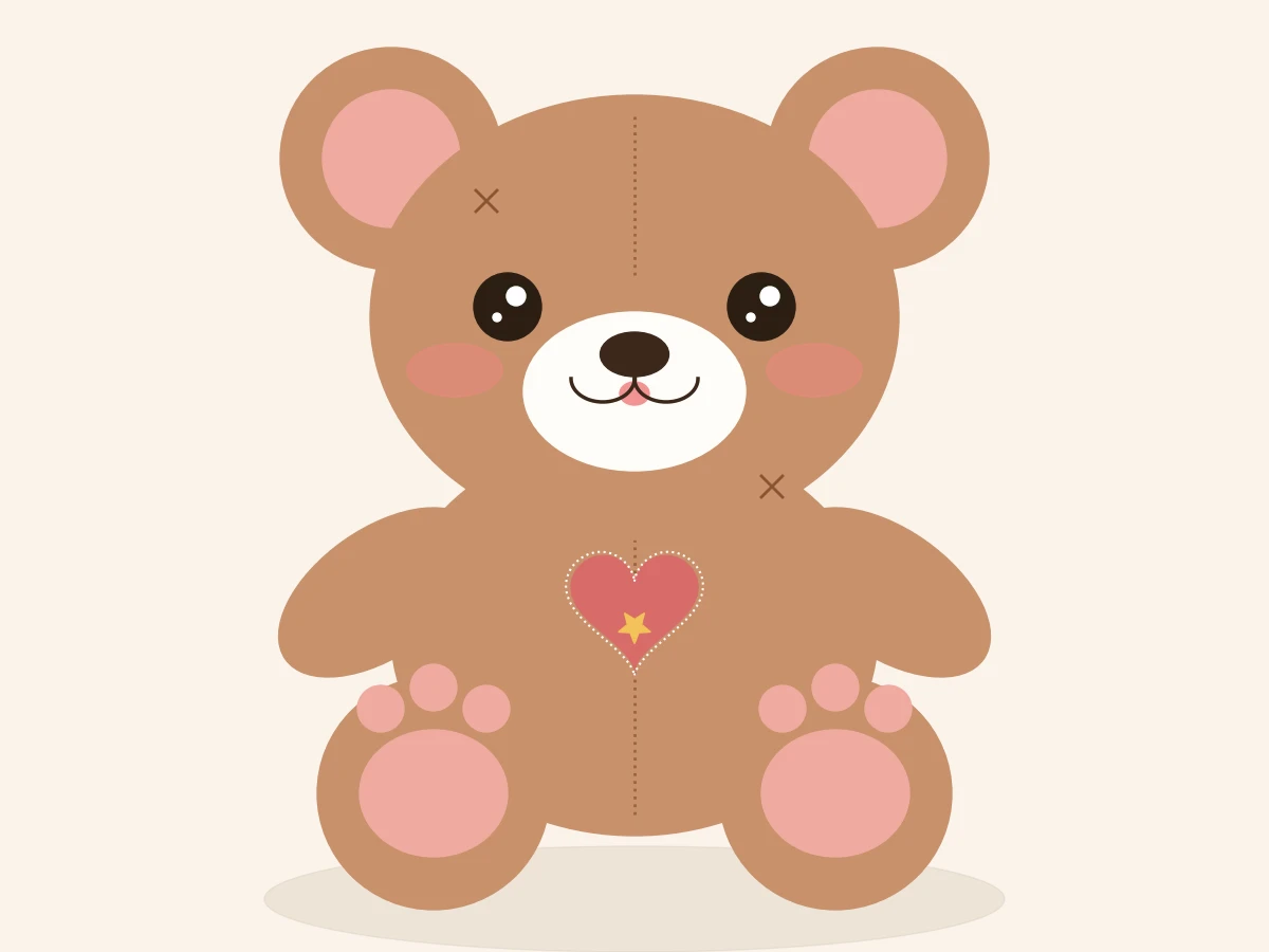 Gemini 3.5 Flashがmatplotlibで描いたクマのぬいぐるみ