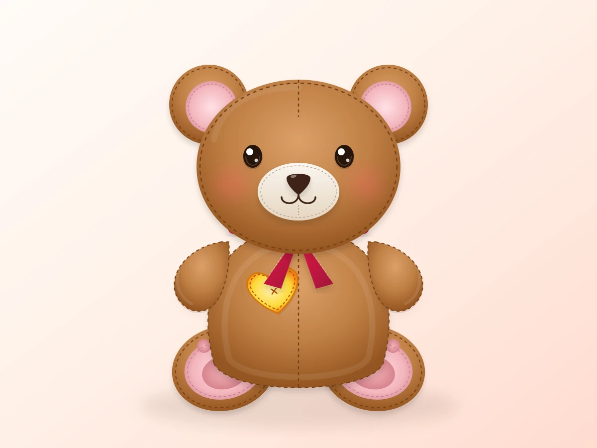 Gemini 3.5 FlashがSVGで描いたクマのぬいぐるみ