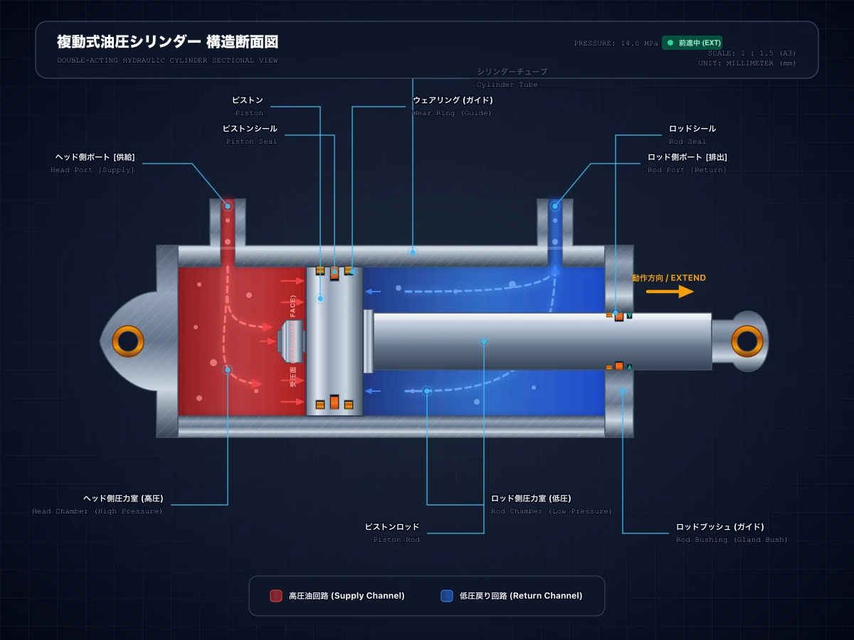 Gemini 3.5 FlashがSVGで描いた油圧ピストンの構造解説