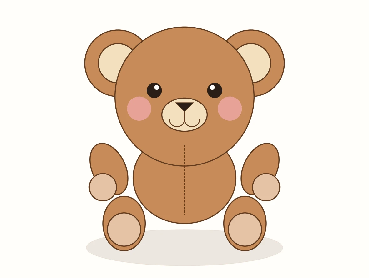 Gemini 3.6 Flashがmatplotlibで描いたクマのぬいぐるみ
