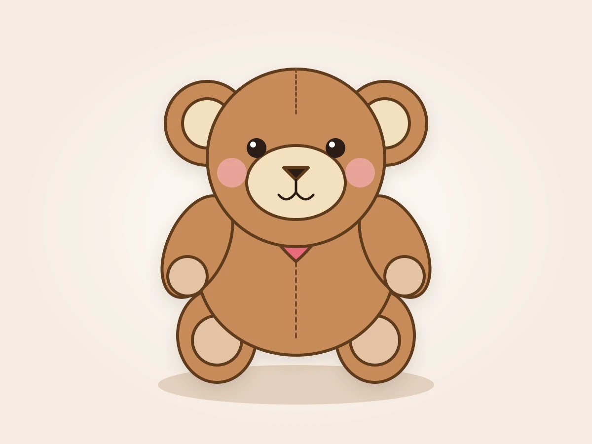 Gemini 3.6 FlashがSVGで描いたクマのぬいぐるみ