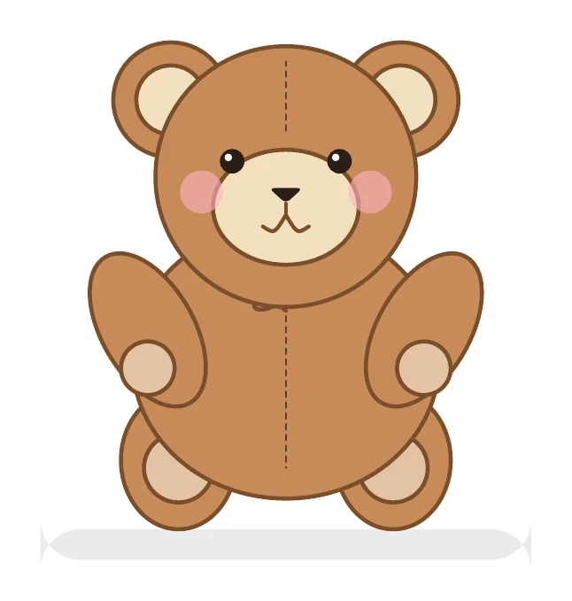 Gemini 3.6 FlashがTikZで描いたクマのぬいぐるみ