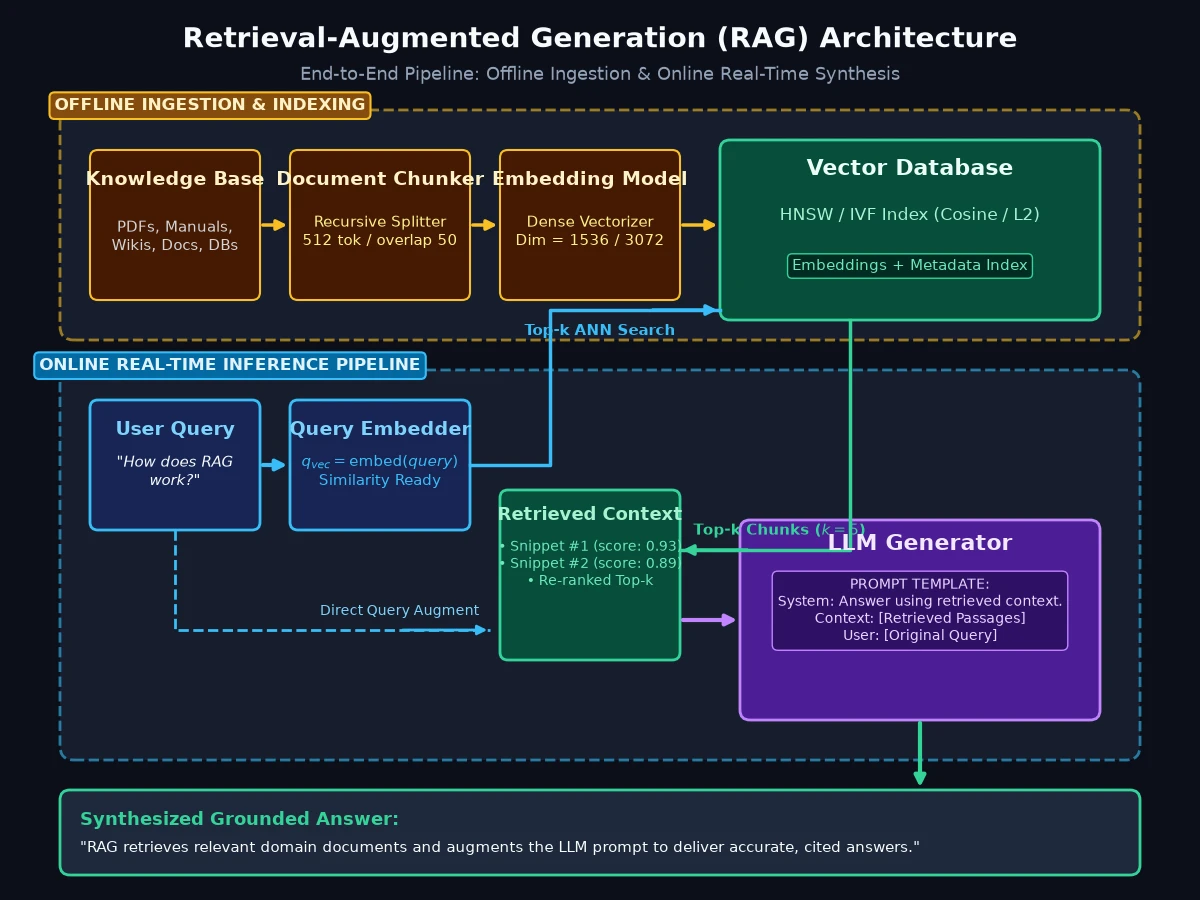 Gemini 3.7 Flashがmatplotlibで描いたRAGパイプライン構成図