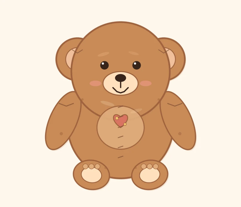 GPT-5.5がmatplotlibで描いたクマのぬいぐるみ