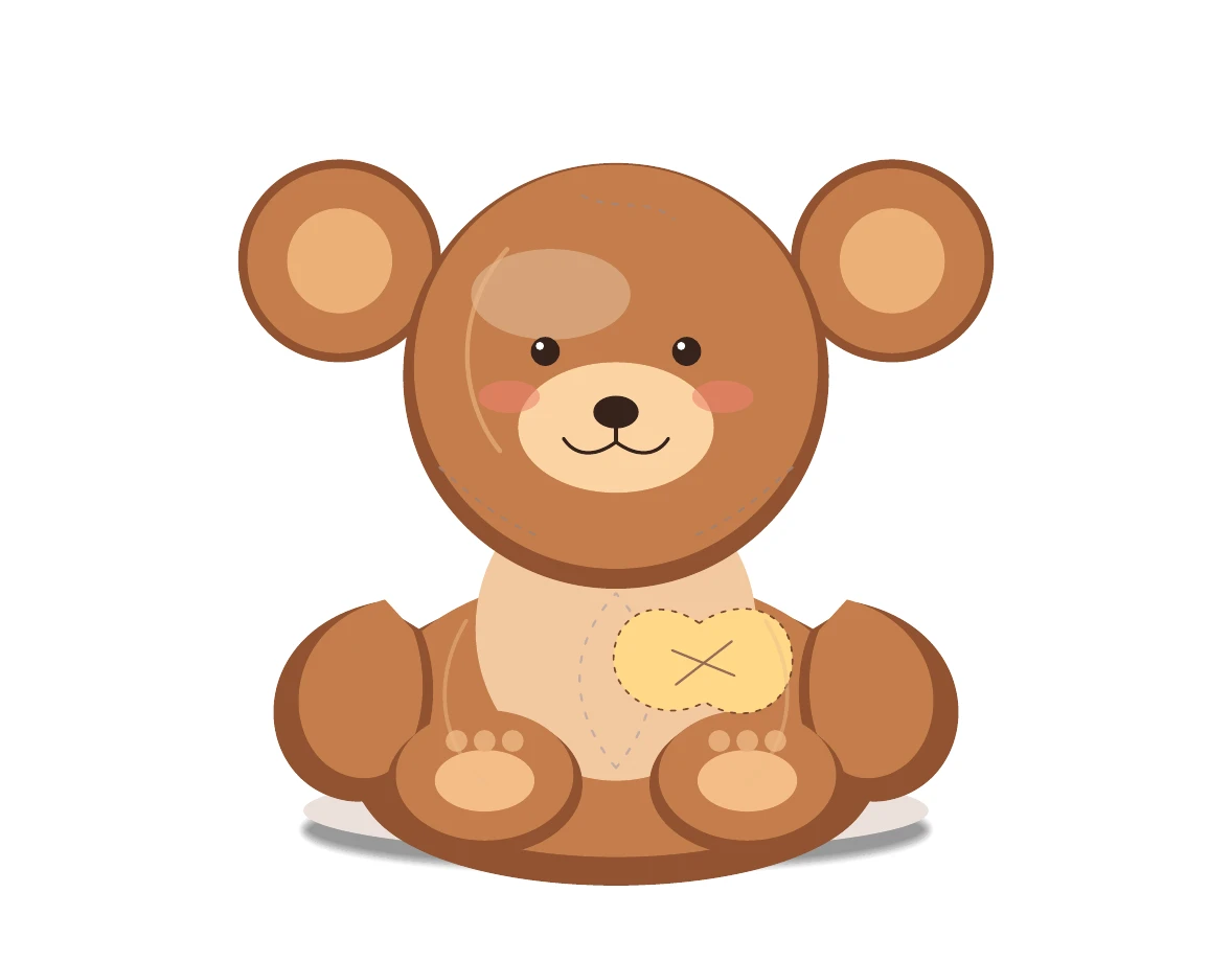 GPT-5.5がTikZで描いたクマのぬいぐるみ