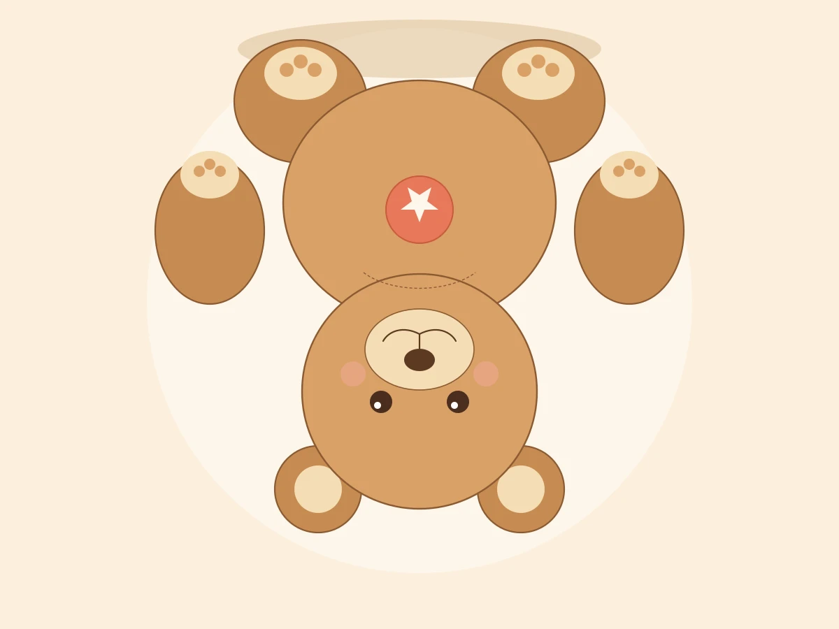 Cursor Grok 4.5がSVGで描いたクマのぬいぐるみ