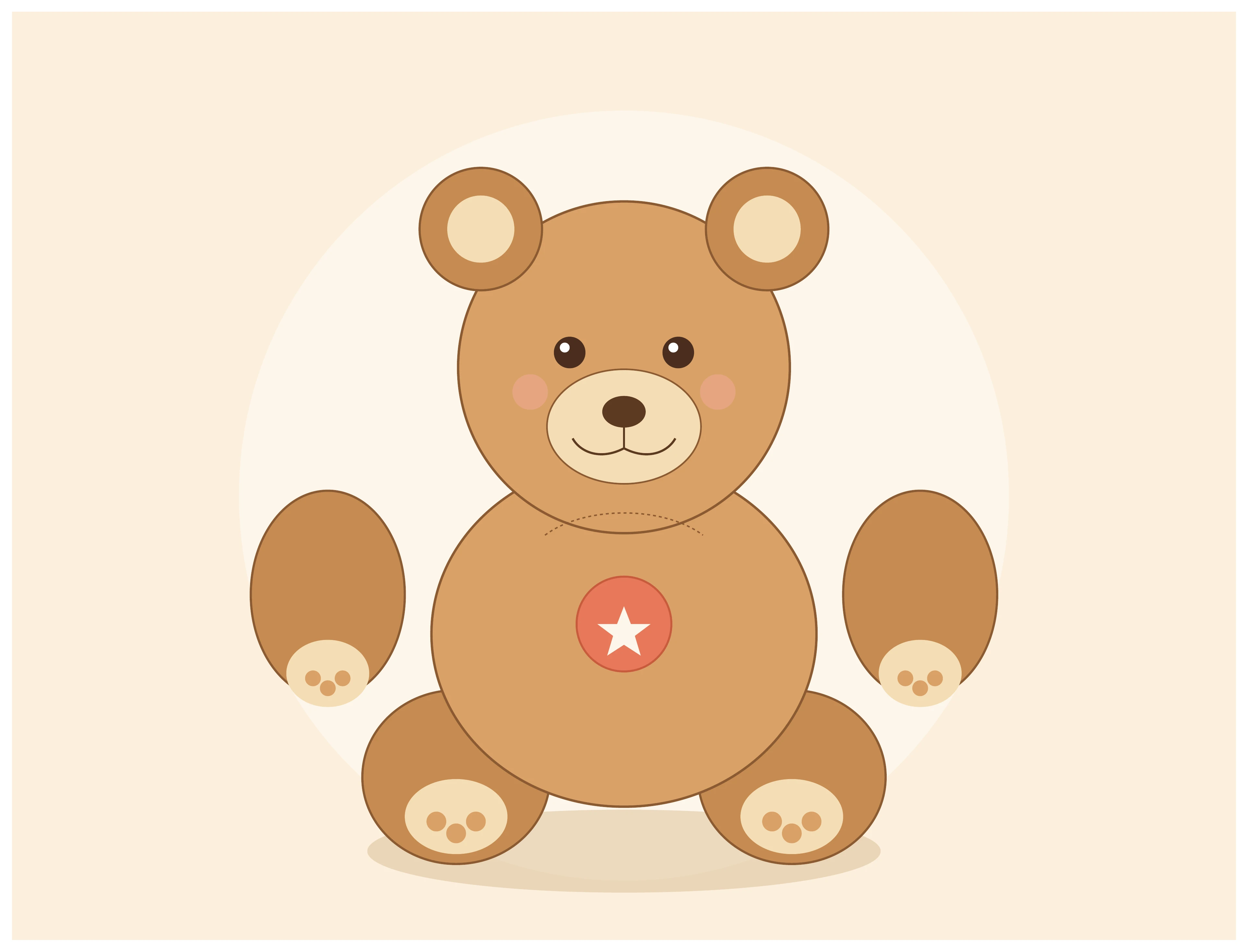 Cursor Grok 4.5がTikZで描いたクマのぬいぐるみ
