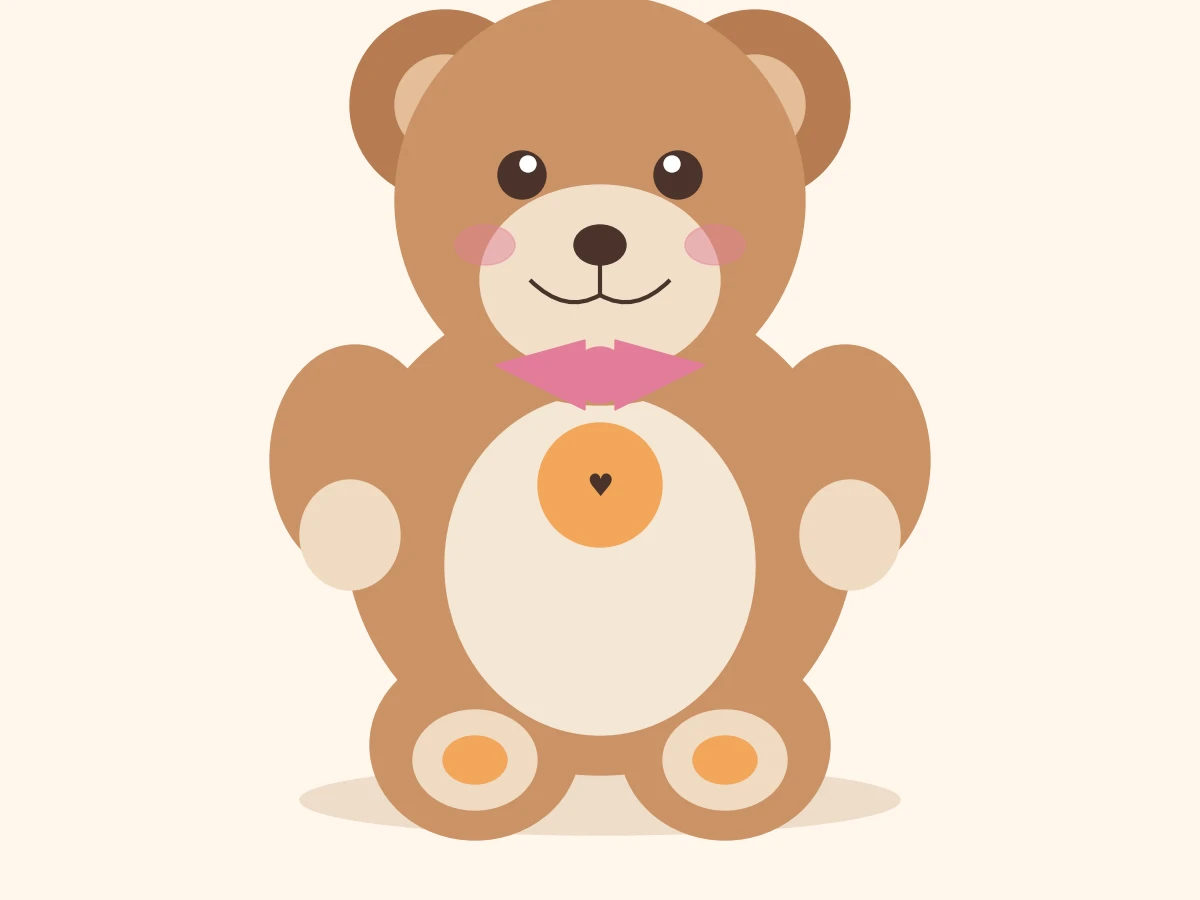 Claude Opus 4.8がmatplotlibで描いたクマのぬいぐるみ
