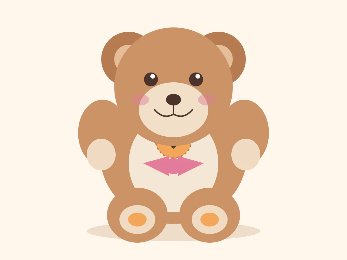 Claude Opus 4.8がSVGで描いたクマのぬいぐるみ