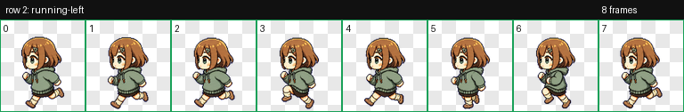 running-left row strip
