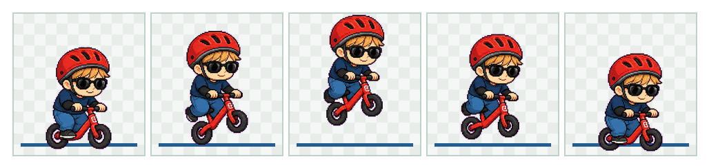 jumping frames placed into 192x208 atlas cells